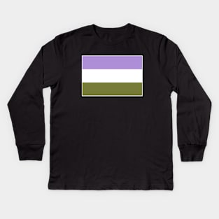 Genderqueer Kids Long Sleeve T-Shirt